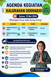 Agenda Kegiatan Tanggal 12 Mei 2026 Pemerintah Kalurahan Sidoharjo